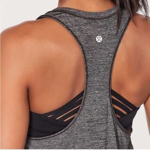 gray Lululemon “extra mile” tank, size 6